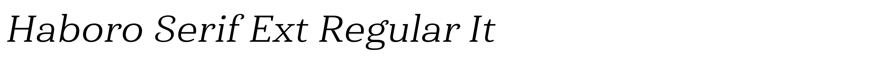 Haboro Serif Ext Regular It